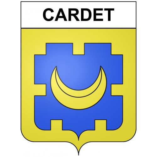 Cardet 30 ville Stickers blason autocollant adhésif