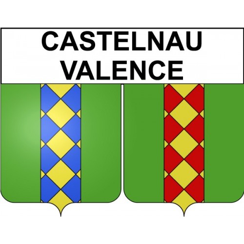 Castelnau-Valence 30 ville Stickers blason autocollant adhésif