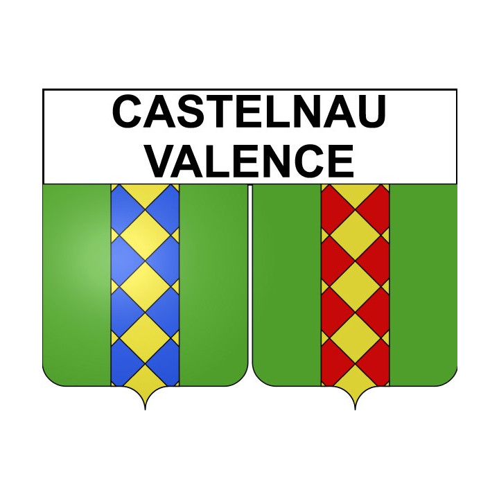 Castelnau-Valence 30 ville Stickers blason autocollant adhésif