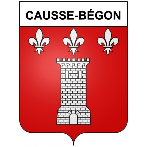 Causse-Bégon 30 ville Stickers blason autocollant adhésif