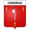 Pegatinas escudo de armas de Bazas adhesivo de la etiqueta engomada