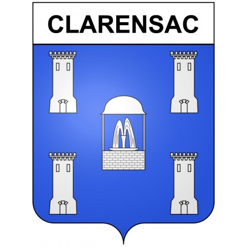 Clarensac 30 ville Stickers blason autocollant adhésif