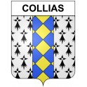 Collias 30 ville Stickers blason autocollant adhésif