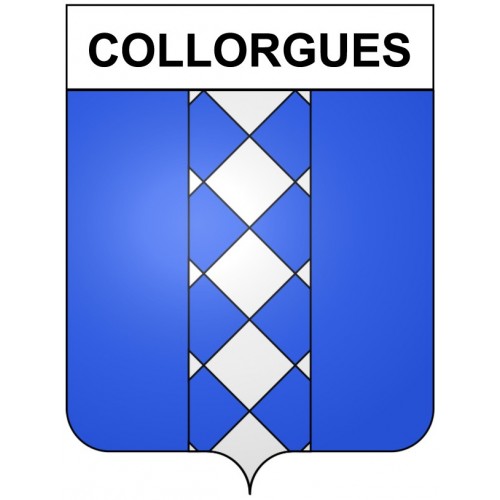 Collorgues 30 ville Stickers blason autocollant adhésif