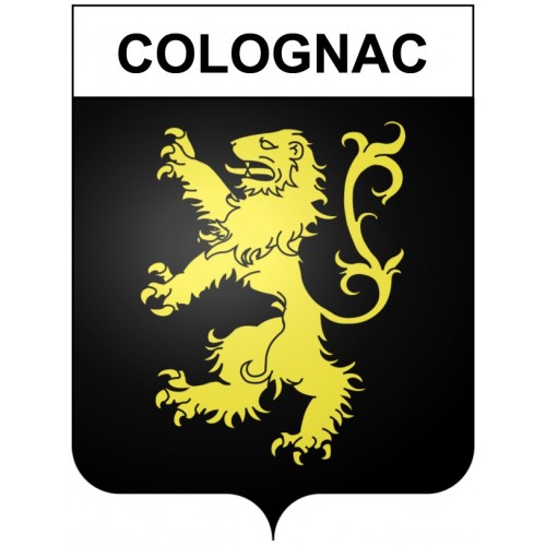 Colognac 30 ville Stickers blason autocollant adhésif