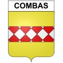 Combas 30 ville Stickers blason autocollant adhésif