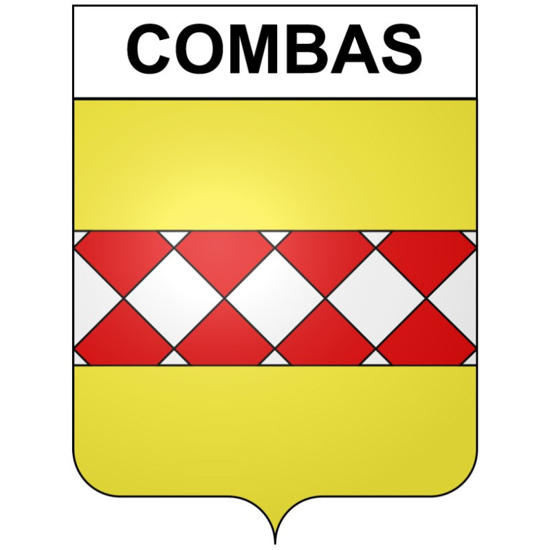 Pegatinas escudo de armas de Bazas adhesivo de la etiqueta engomada