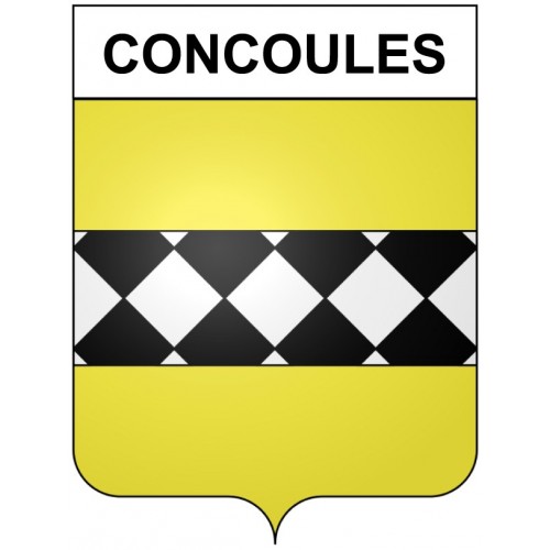 Concoules 30 ville Stickers blason autocollant adhésif