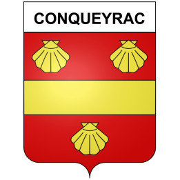 Conqueyrac 30 ville Stickers blason autocollant adhésif