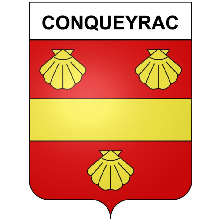 Conqueyrac 30 ville Stickers blason autocollant adhésif