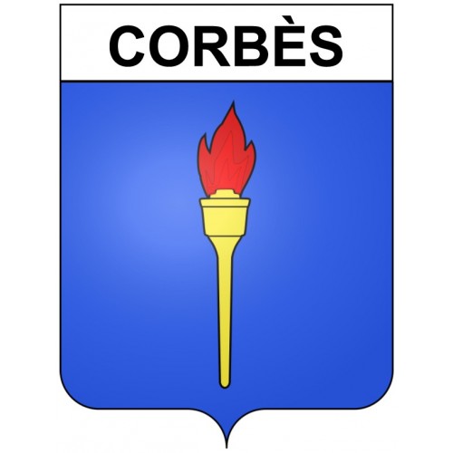 Corbès 30 ville Stickers blason autocollant adhésif