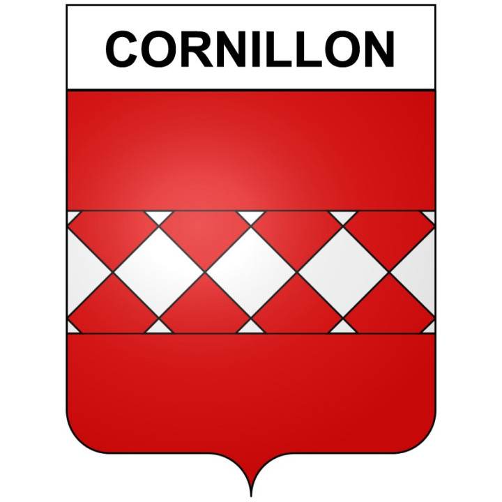 Cornillon 30 ville Stickers blason autocollant adhésif