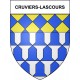 Cruviers-Lascours 30 ville Stickers blason autocollant adhésif