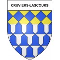 Cruviers-Lascours 30 ville Stickers blason autocollant adhésif