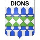 Dions 30 ville Stickers blason autocollant adhésif