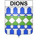 Dions 30 ville Stickers blason autocollant adhésif