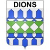 Dions 30 ville Stickers blason autocollant adhésif