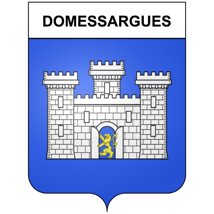 Pegatinas escudo de armas de Bazas adhesivo de la etiqueta engomada