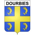 Dourbies 30 ville Stickers blason autocollant adhésif