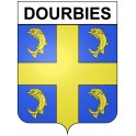 Dourbies Sticker wappen, gelsenkirchen, augsburg, klebender aufkleber