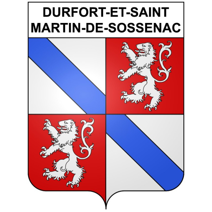 Stickers coat of arms Durfort-et-Saint-Martin-de-Sossenac adhesive sticker