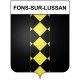 Fons-sur-Lussan 30 ville Stickers blason autocollant adhésif