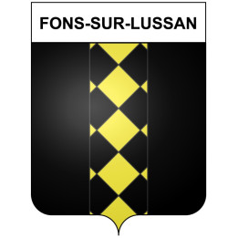 Fons-sur-Lussan 30 ville Stickers blason autocollant adhésif