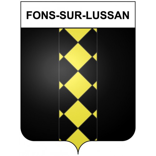 Fons-sur-Lussan 30 ville Stickers blason autocollant adhésif