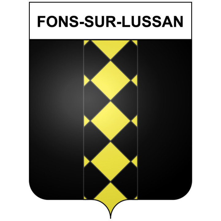 Fons-sur-Lussan 30 ville Stickers blason autocollant adhésif
