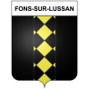 Fons-sur-Lussan 30 ville Stickers blason autocollant adhésif