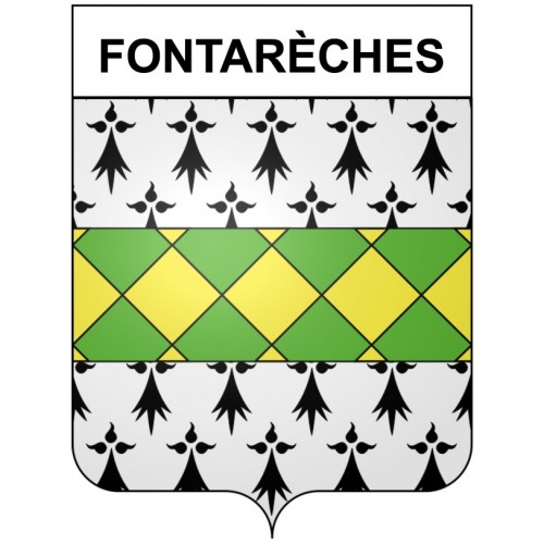 Pegatinas escudo de armas de Bazas adhesivo de la etiqueta engomada