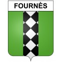 Fournès 30 ville Stickers blason autocollant adhésif