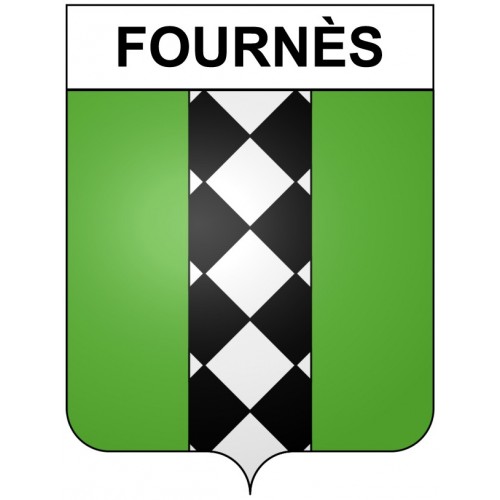 Fournès 30 ville Stickers blason autocollant adhésif