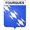 Fourques 30 ville Stickers blason autocollant adhésif
