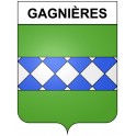 Gagnières 30 ville Stickers blason autocollant adhésif