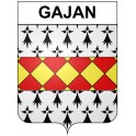 Pegatinas escudo de armas de Bazas adhesivo de la etiqueta engomada