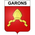 Garons 30 ville Stickers blason autocollant adhésif