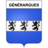 Pegatinas escudo de armas de Bazas adhesivo de la etiqueta engomada
