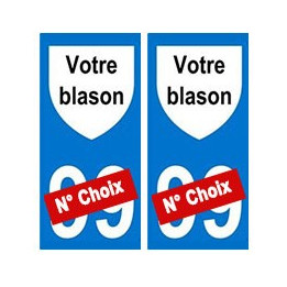 blason image numéro personnalisé autocollant