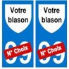 blason image numéro personnalisé autocollant