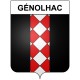 Génolhac 30 ville Stickers blason autocollant adhésif