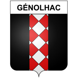 Génolhac 30 ville Stickers blason autocollant adhésif