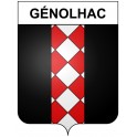 Génolhac 30 ville Stickers blason autocollant adhésif