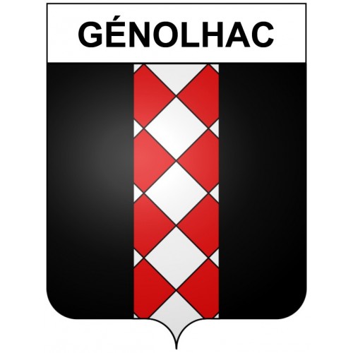 Génolhac 30 ville Stickers blason autocollant adhésif