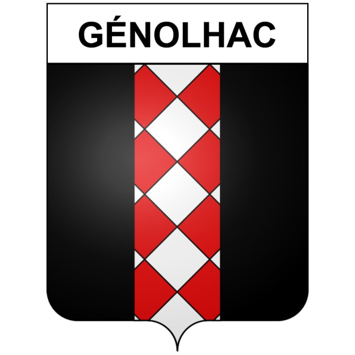 Génolhac 30 ville Stickers blason autocollant adhésif