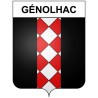Génolhac 30 ville Stickers blason autocollant adhésif