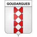 Goudargues 30 ville Stickers blason autocollant adhésif