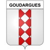 Goudargues 30 ville Stickers blason autocollant adhésif