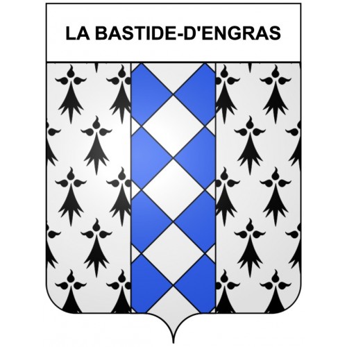 Pegatinas escudo de armas de Bazas adhesivo de la etiqueta engomada