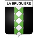 La Bruguière 30 ville Stickers blason autocollant adhésif
